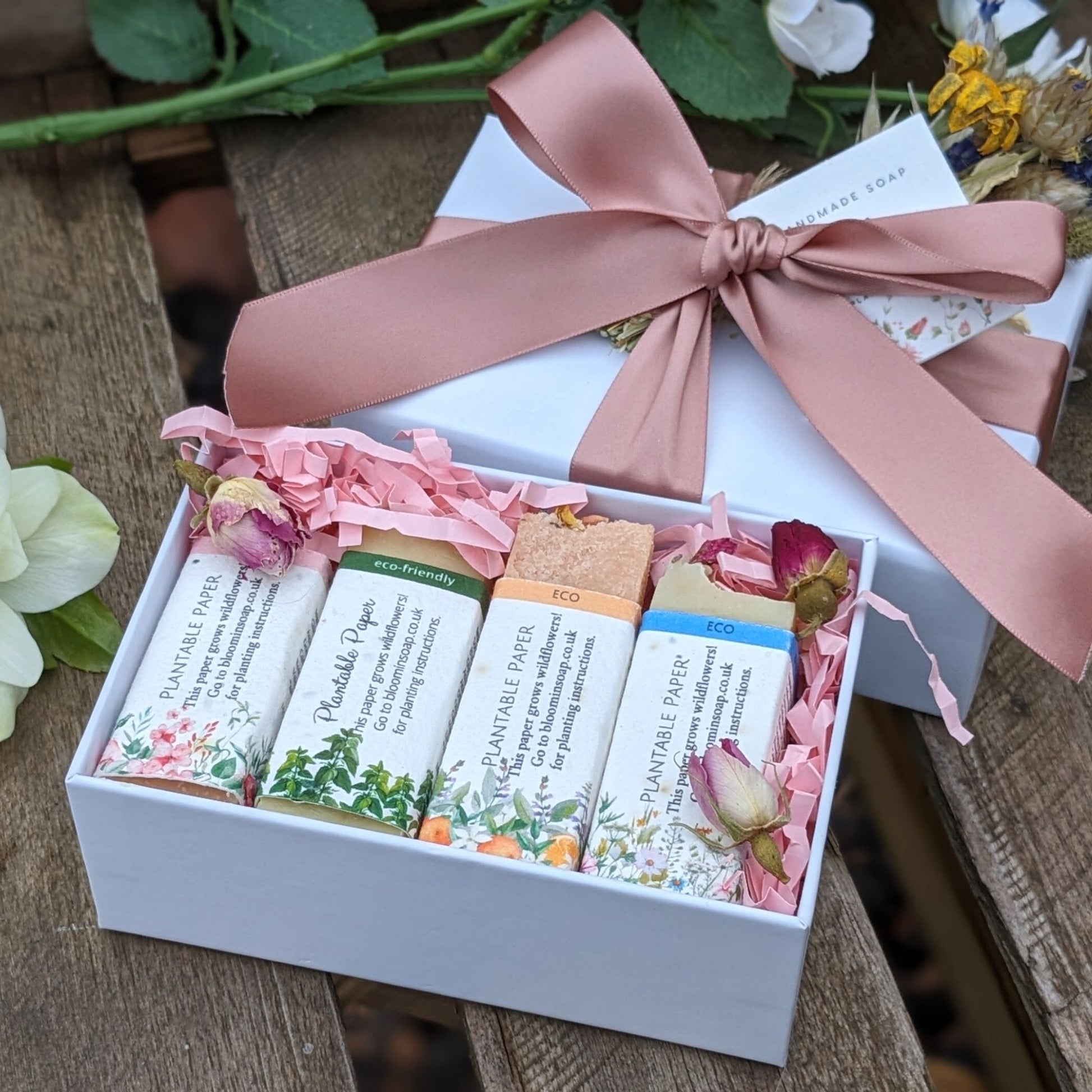 Soap Lover's Gift Box with four handmade soaps