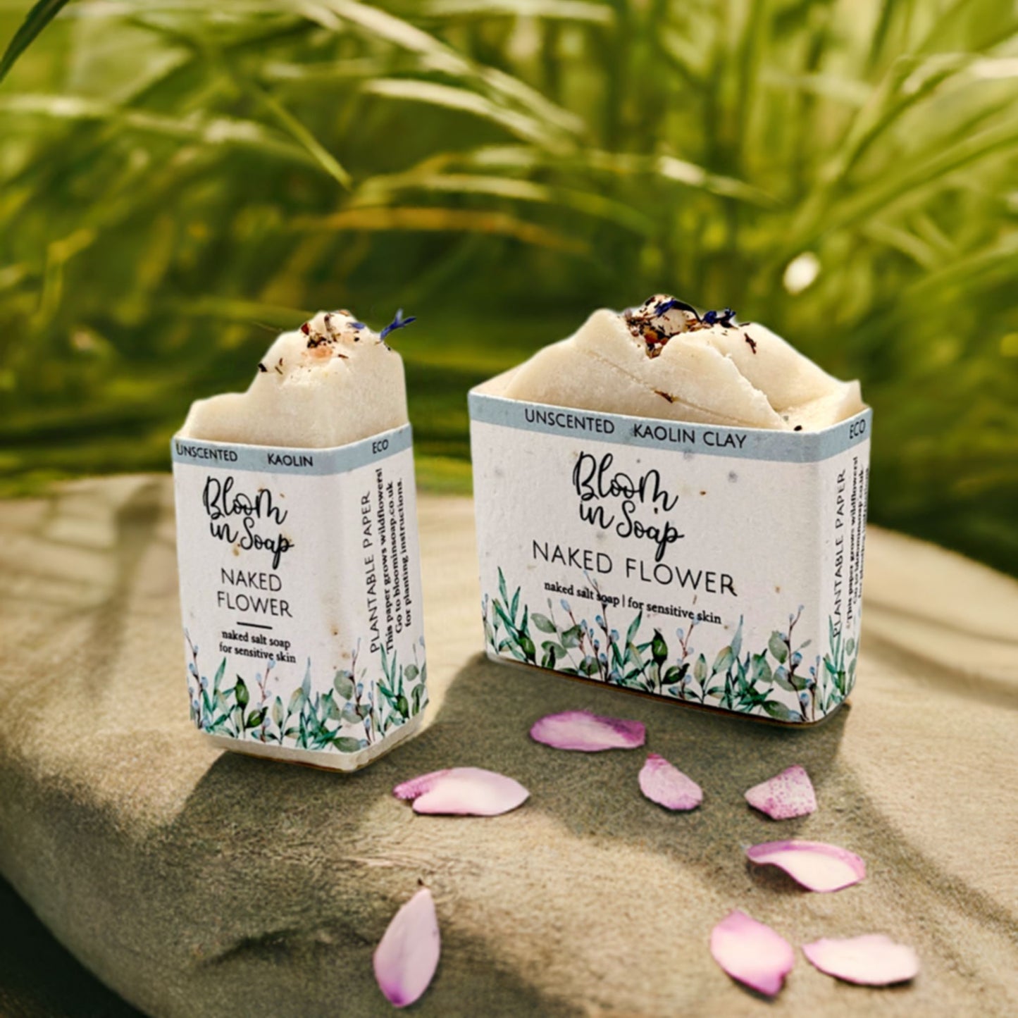 Naked Flower salt bars - unscented soap