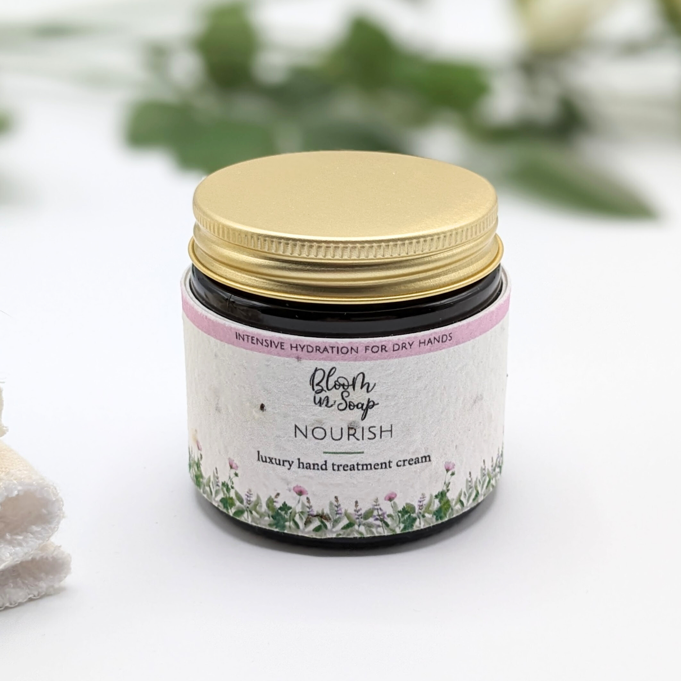 Nourish luxury hand treatment cream from Bloom In Soap