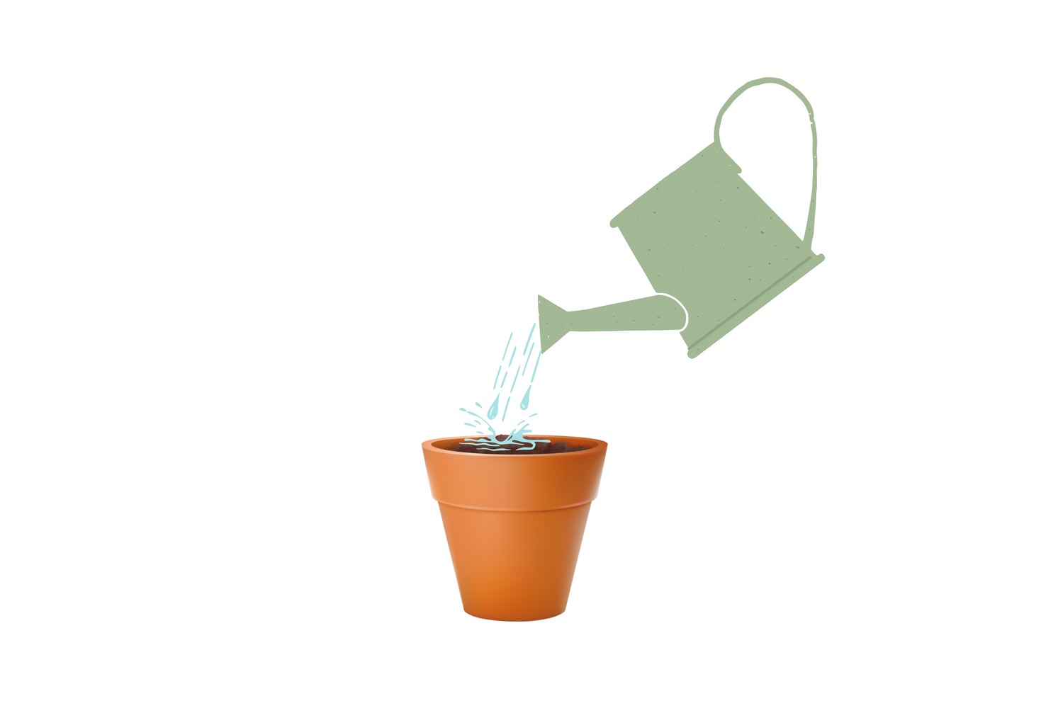 graphic of plant pot and watering can