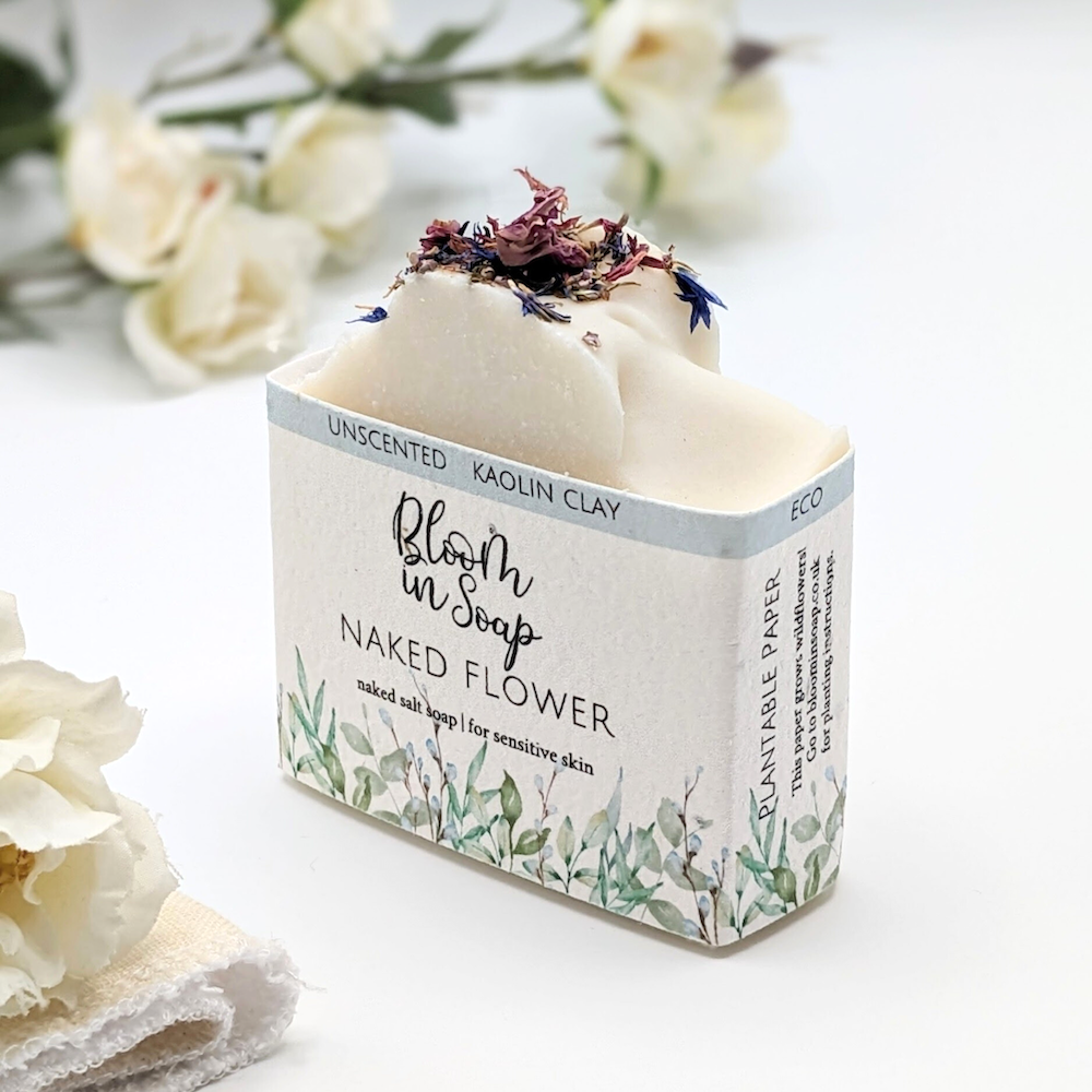 Naked Flower unscented soap for sensitive skin