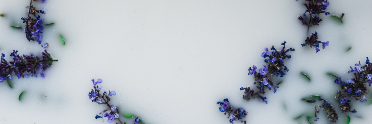 lavender flowers in a lavender candle
