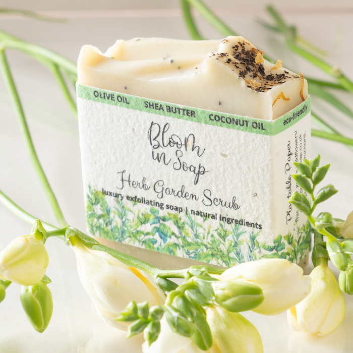 Herb Garden Scrub luxury handmade soap bar