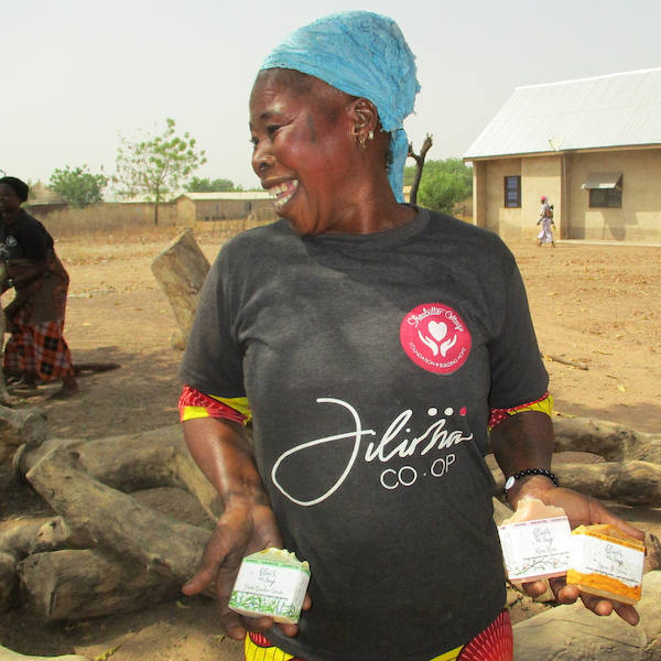Woman fairtrade shea butter producer in Ghana
