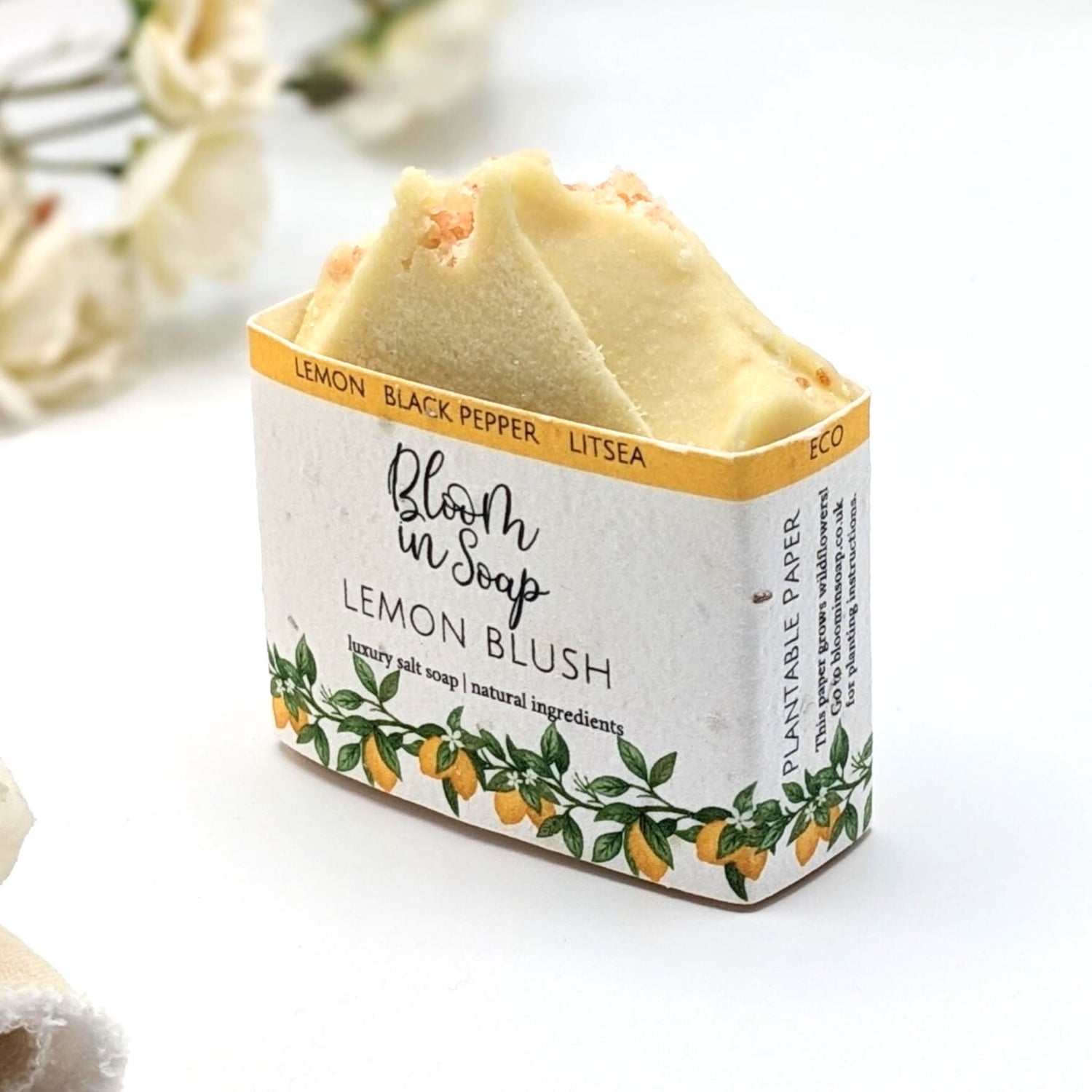 Lemon Blush natural soap from Bloom In Soap