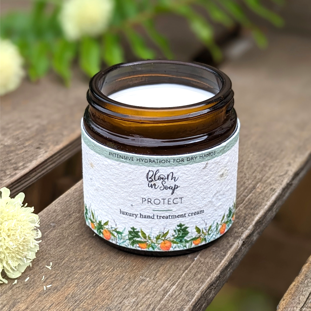 Protect luxury hand treatment cream from Bloom In Soap