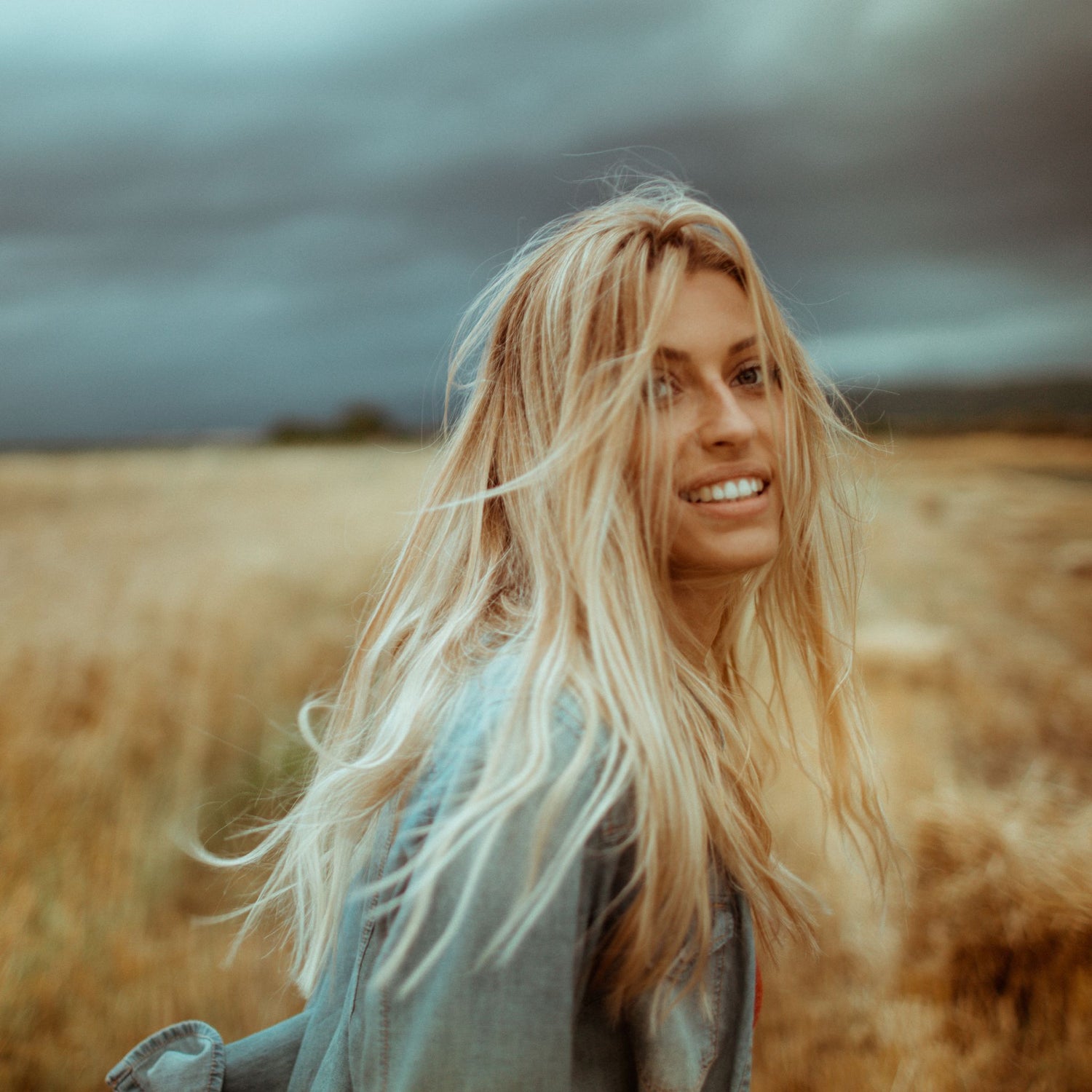 a woman with bleached hair in great condition