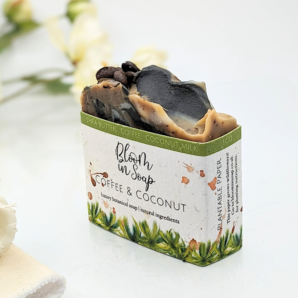 Coffee and coconut soap from Bloom In Soap