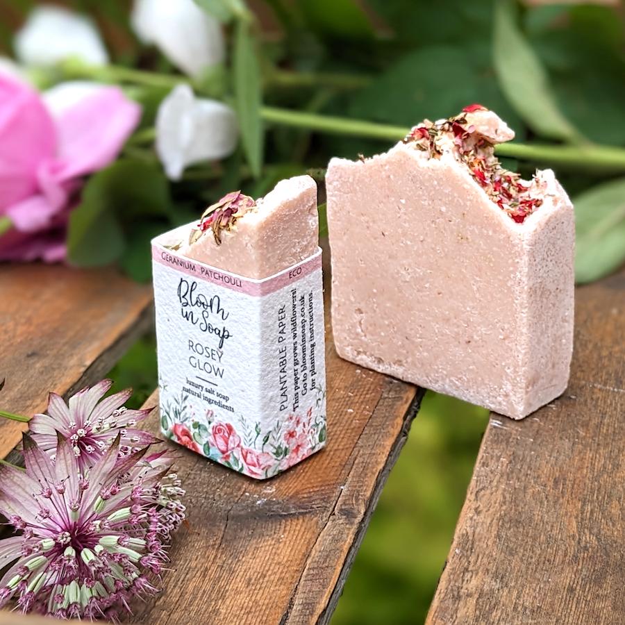 Rosey Glow handmade soap from Bloom In Soap