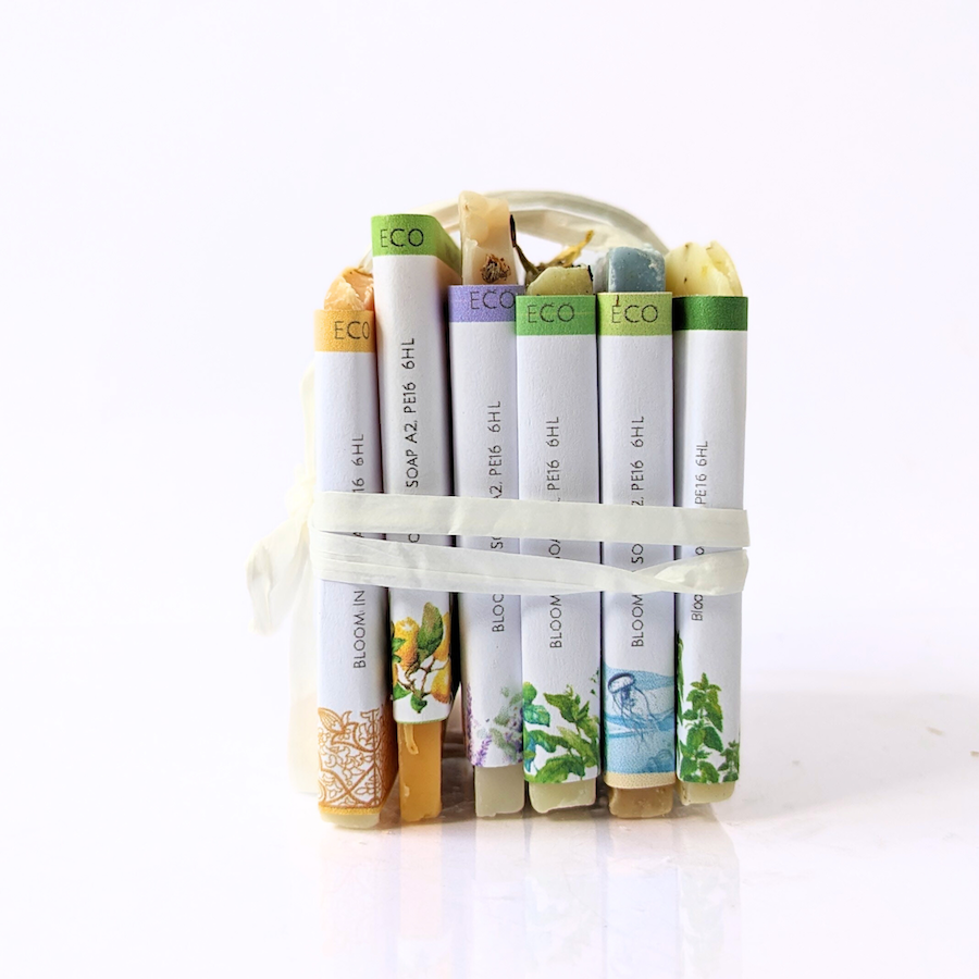 Stack of natural soap bars