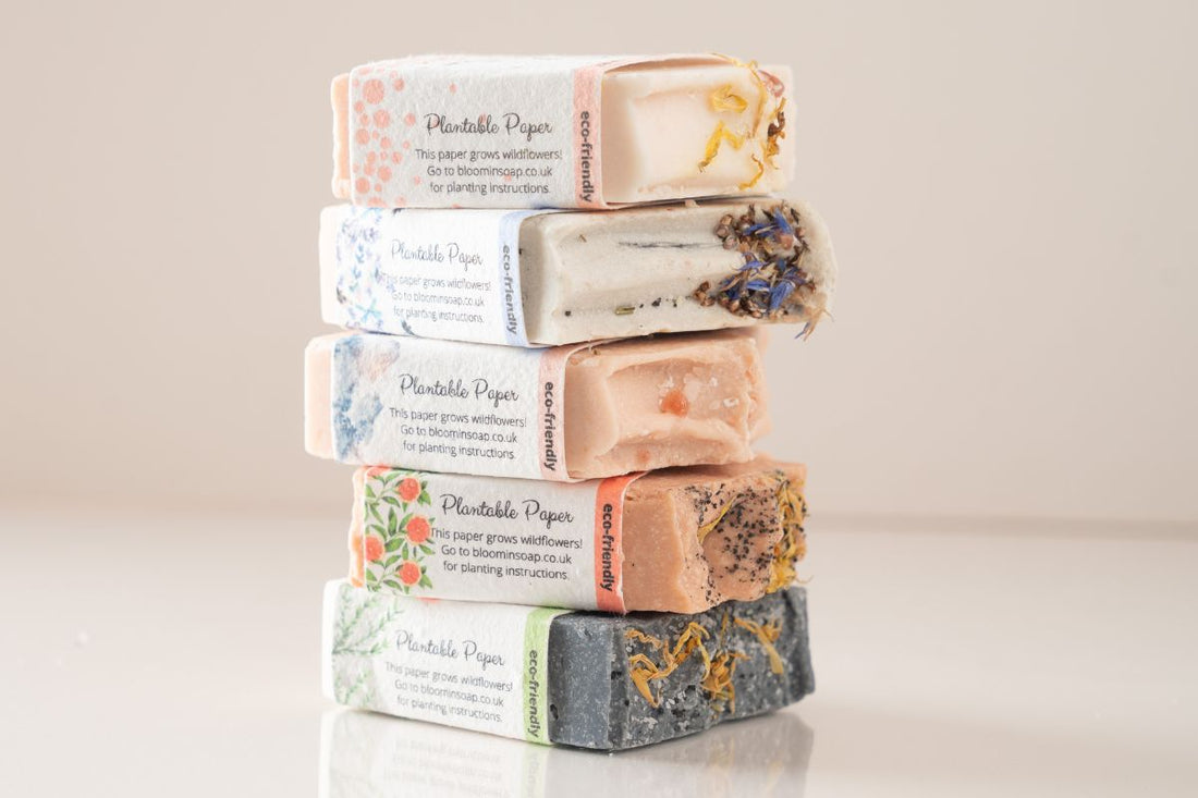 A stack of sea salt soap