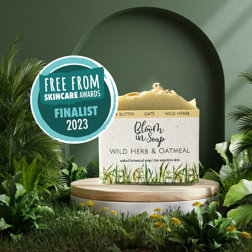 Wild Herb & Oatmeal soap finalist in the Free From Skincare Awards