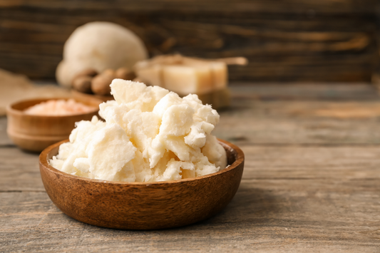 a bowl of raw fairtrade shea butter