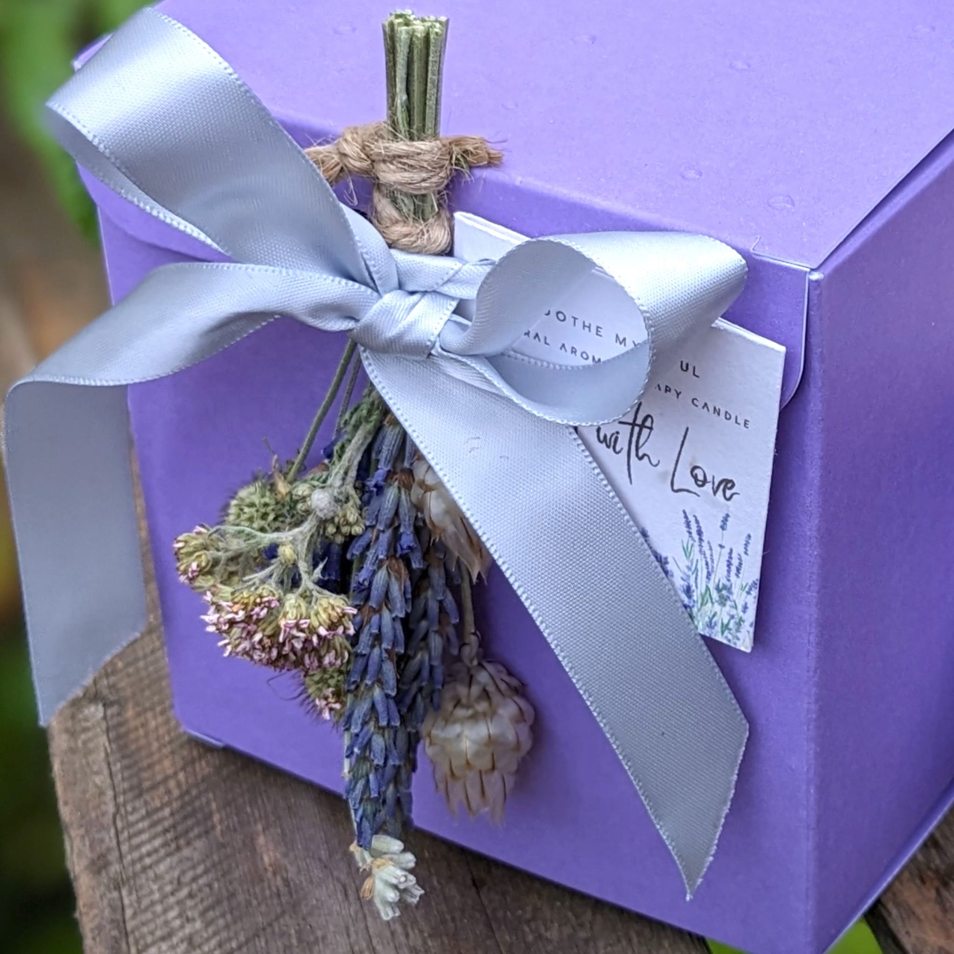 Lavender gift boxed aromatherapy candle