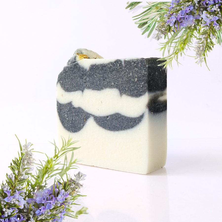 Charcoal and sea salt natural soap