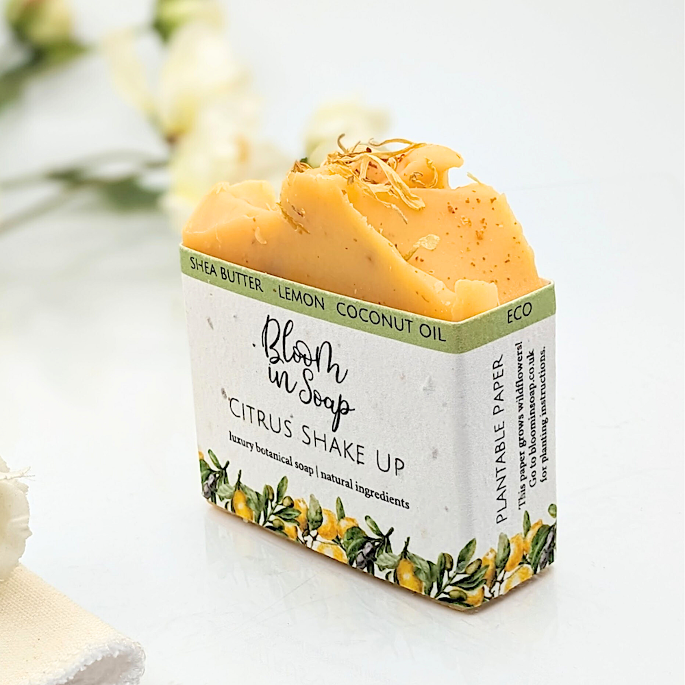 Citrus Shake Up orange soap from Bloom In Soap