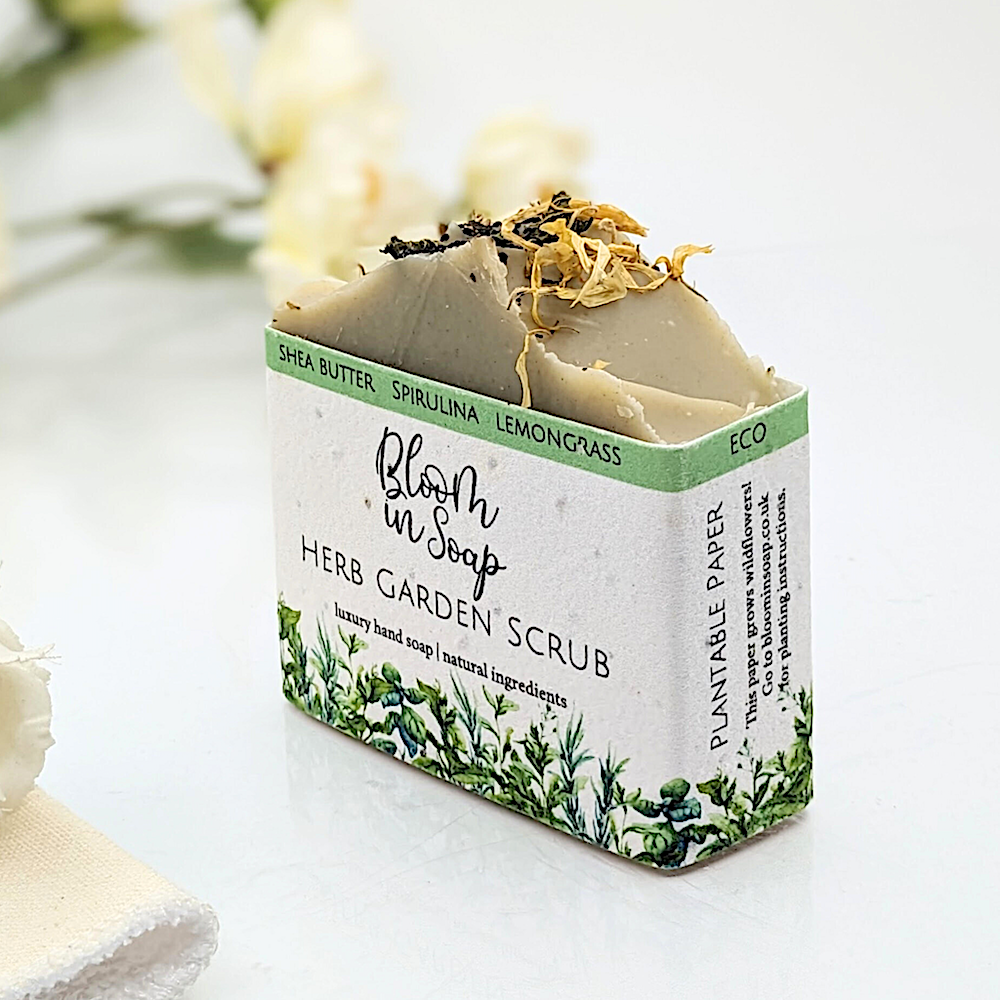 Herb Garden Scrub herb soap from Bloom In Soap