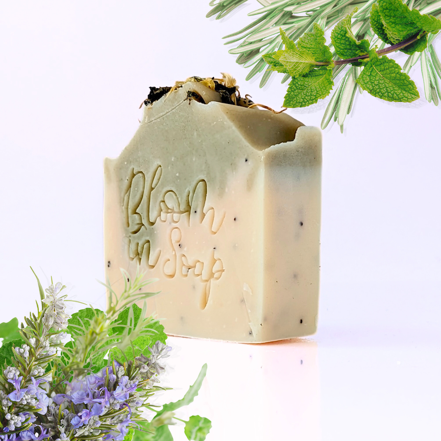 Herb Garden Scrub herb soap from Bloom In Soap