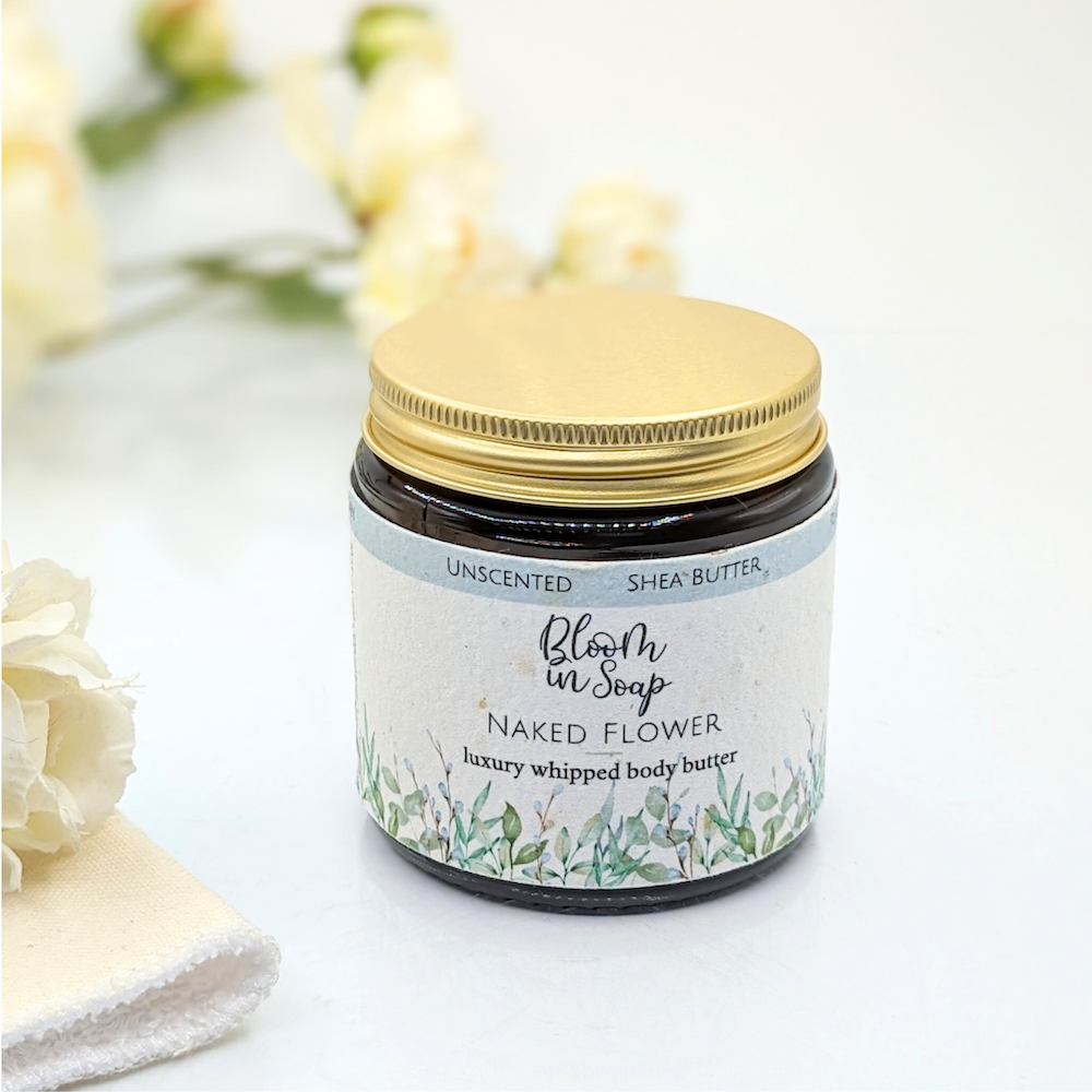 Naked Flower unscented body butter from Bloom In Soap