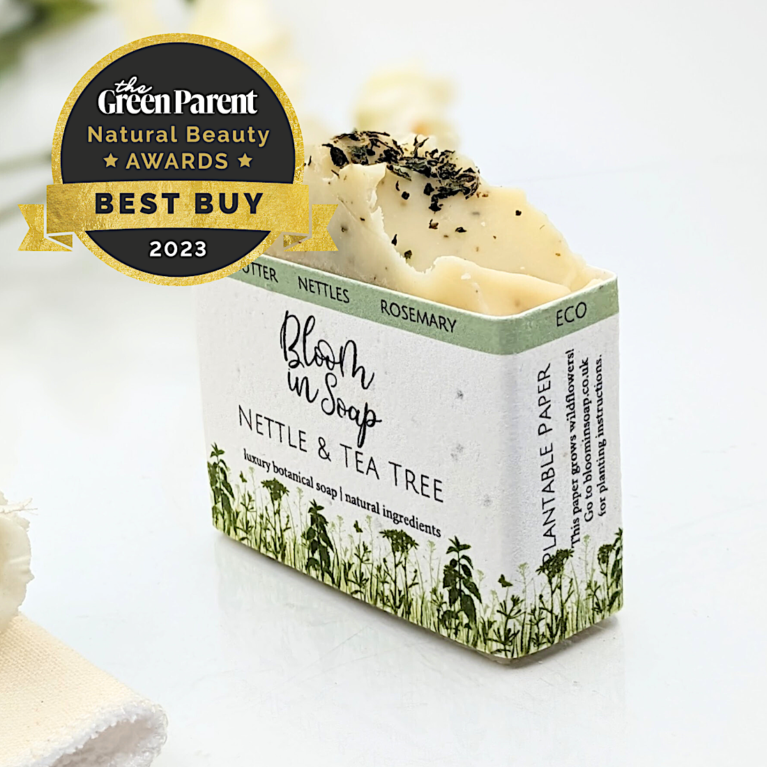 Award winning bar soap with tea tree oil from Bloom In Soap