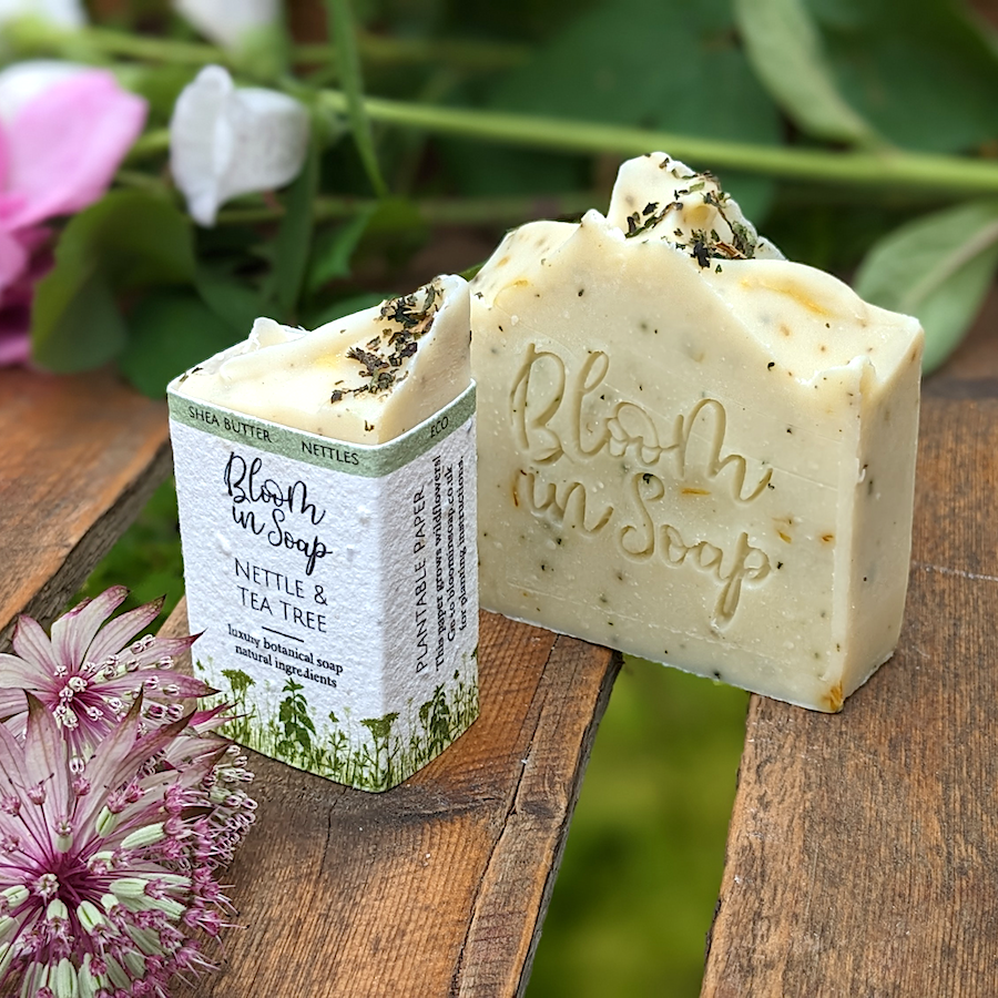 Bar soap with tea tree oil from Bloom In Soap