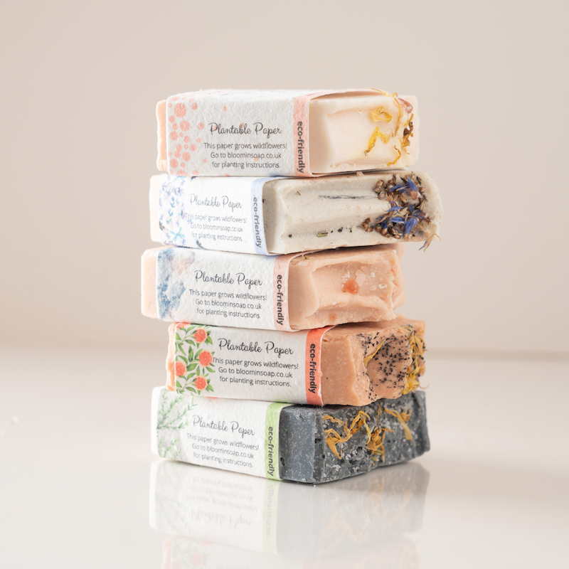stack of salt soaps