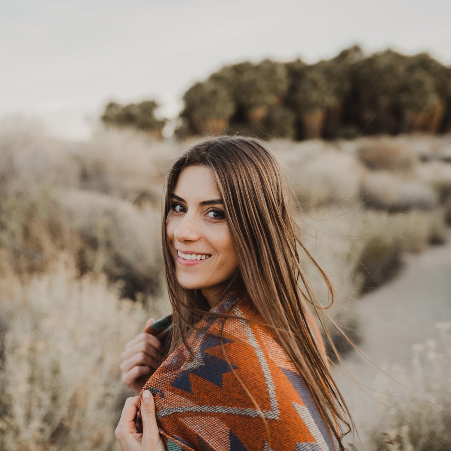 woman with great skin out in nature