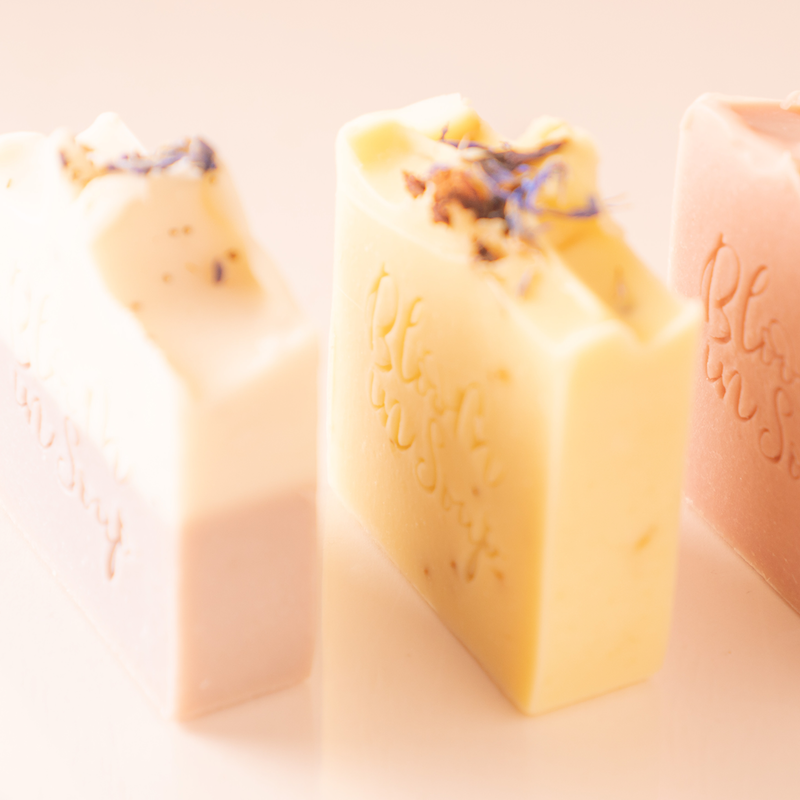 three natural soaps