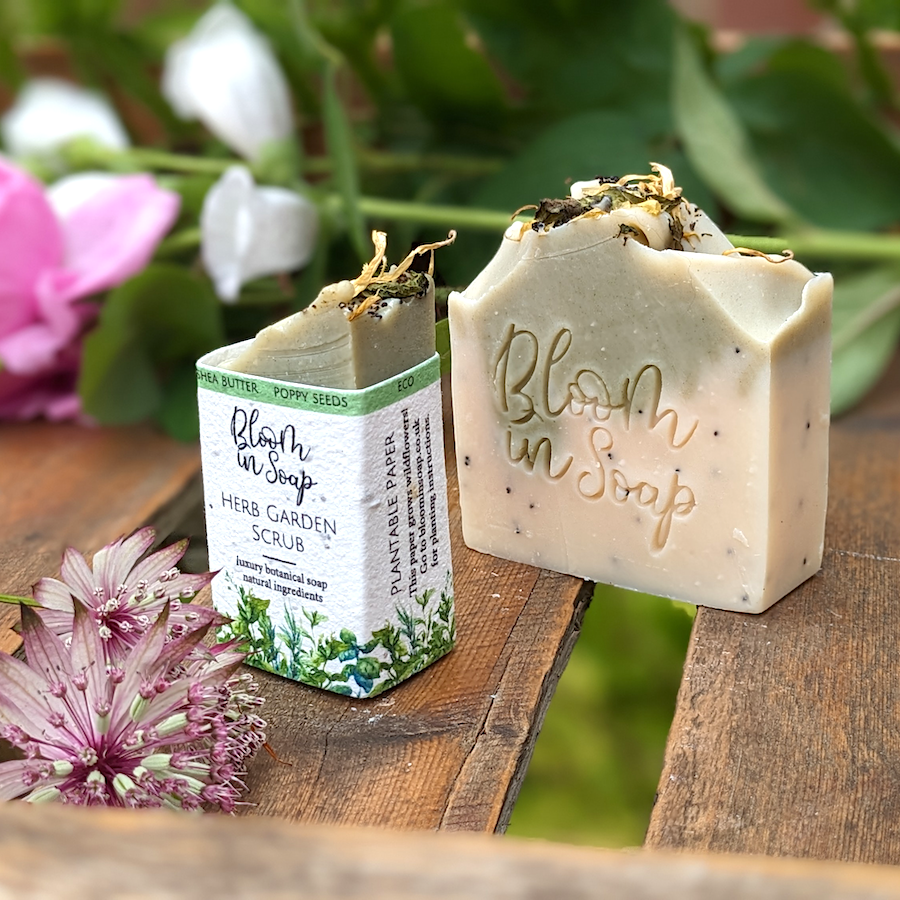 Herb Garden Scrub herb soap from Bloom In Soap