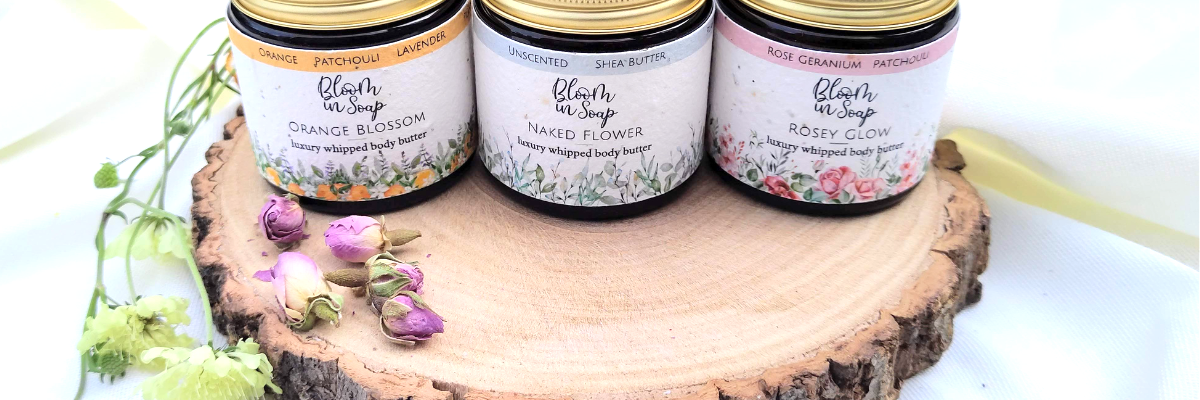 three jars of luxury whipped body butter